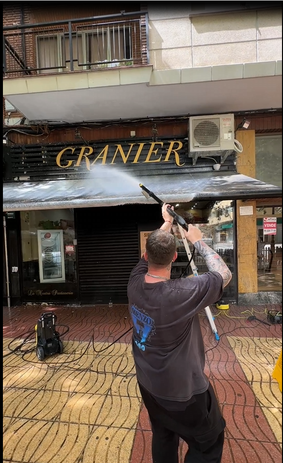 Limpieza exterior con hidrolimpiadora